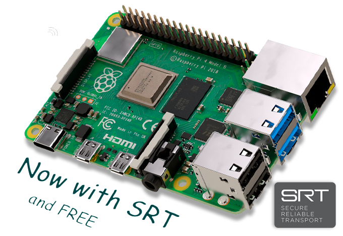 Raspberry Pi mainboard with SRT Protocol